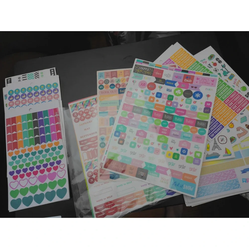 Hundreds of Planner Sticker Sheets Set Unisex OS Multicolor Productivity excel